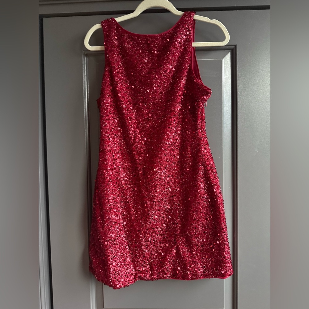 Vestique Sparkling Red Mini Dress
